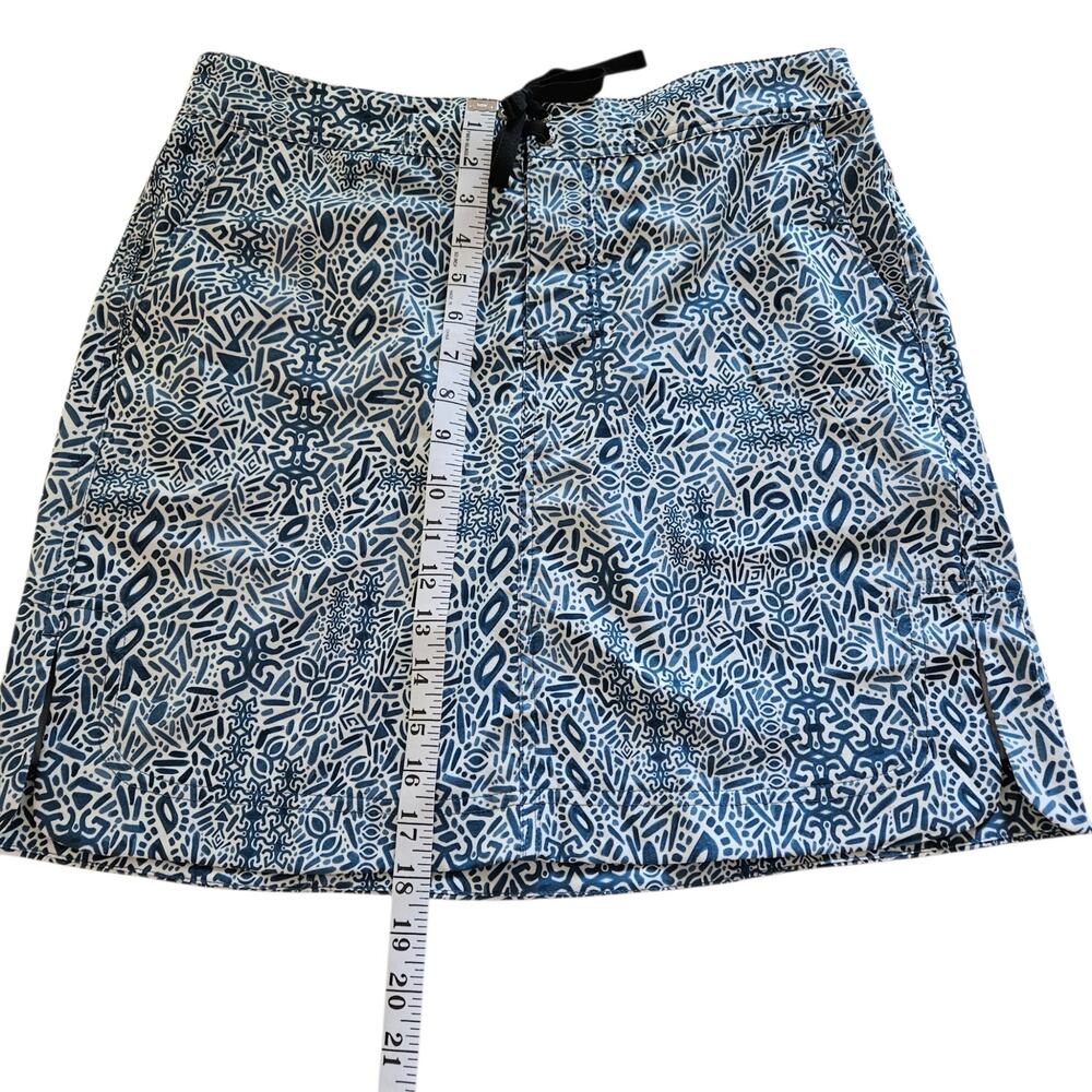 Women's Rip Skirt Hawaii Blue & White Print Tie Waist Cover-Up Medium - Picture 8 of 12